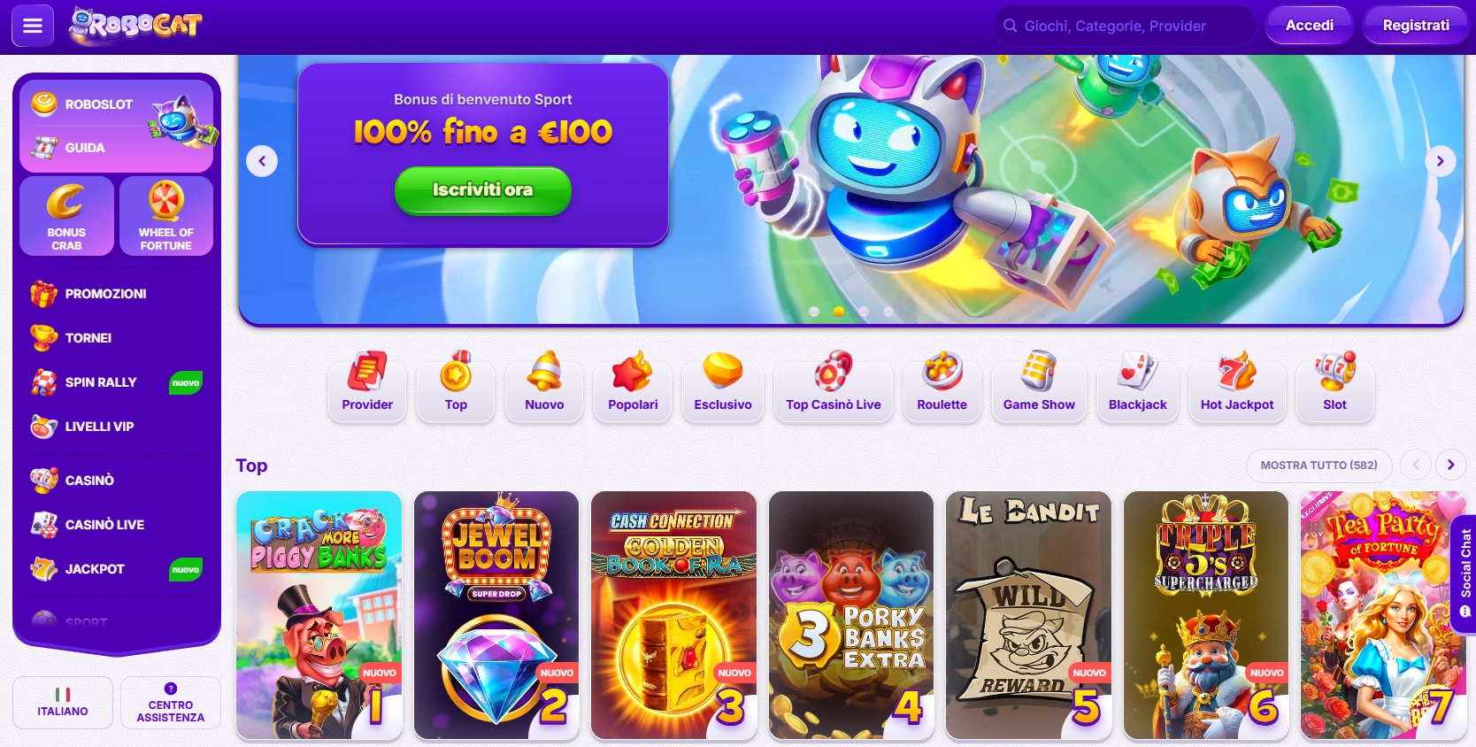 Robocat e l’adrenalina dei suoi Game Show Live