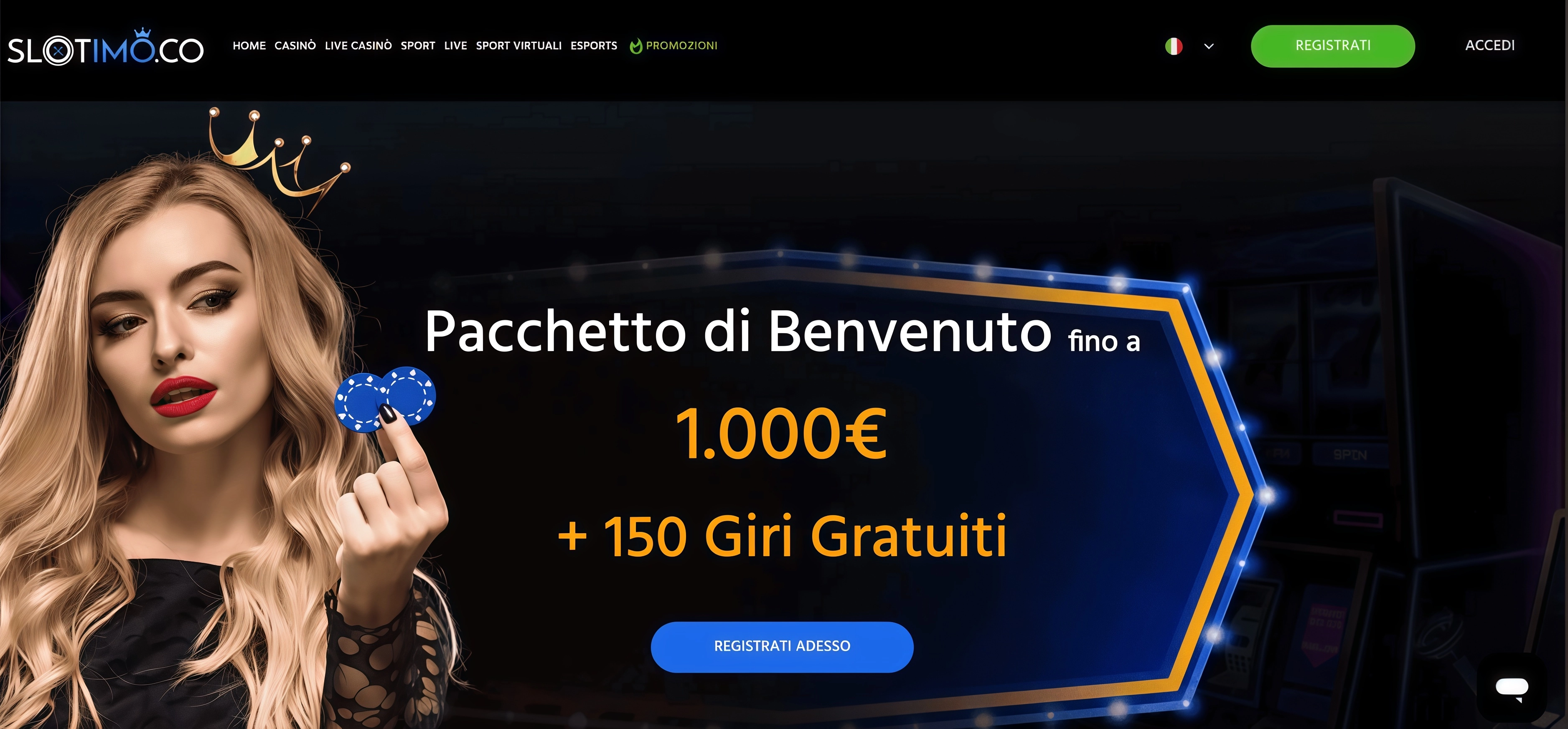 Slotimo: scopri il ricco bonus benvenuto su 4 depositi