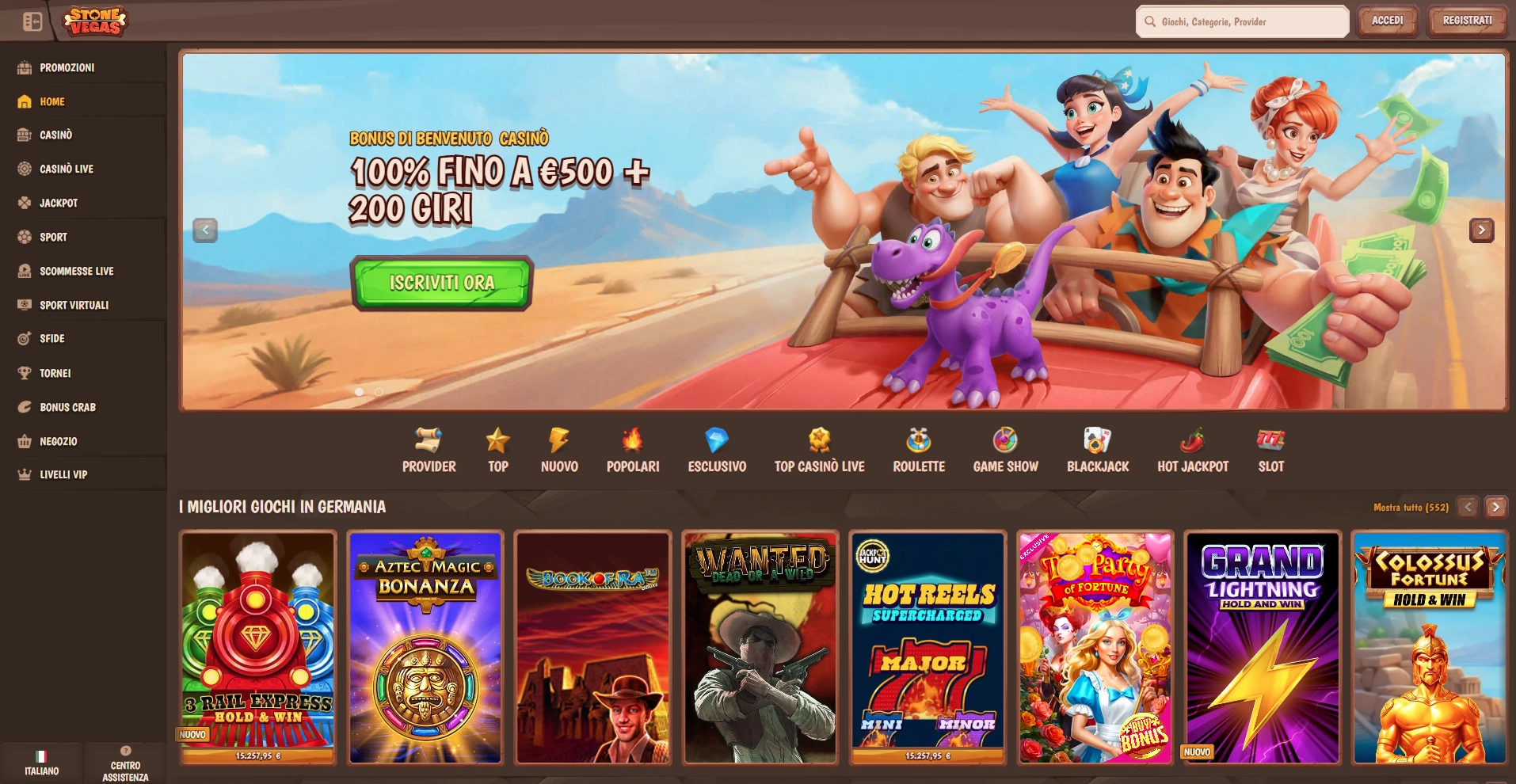 Stone Vegas e l’ottima selezione di slot Megaways