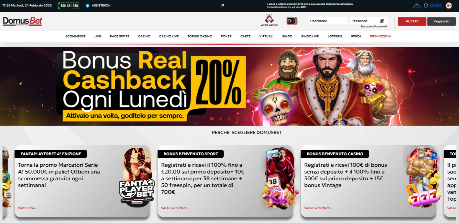 DomusBet: Sentirsi a casa per giocare e scommettere